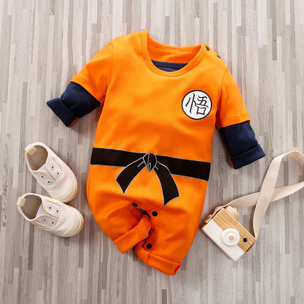 Baby Cotton Anime Training Suit – Long Sleeve Spring & Autumn Romper
